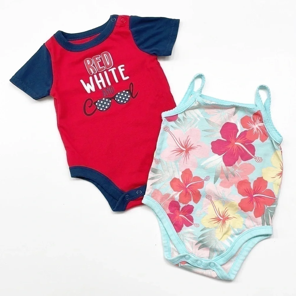 Celebrate! & Garanimals 2 piece baby girls bodysuits